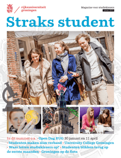In dit nummer o.a. &rsaquo; Open Dag RUG 30 januari en 11 april