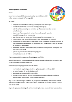 Hoofdluisprotocol Het Kompas School School is verantwoordelijk