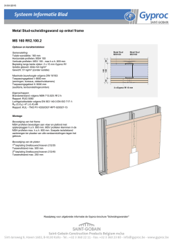 Metal Stud-scheidingswand op enkel frame MS 160 Rf