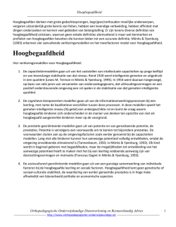 Hoogbegaafdheid - Orthopedagogische Onderwijskundige