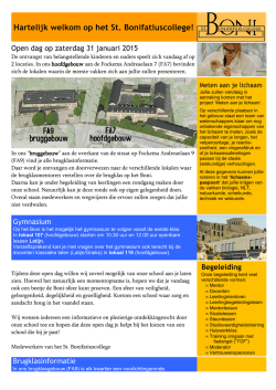 Hartelijk welkom op het St. Bonifatiuscollege!
