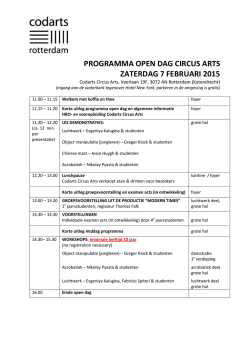 Download het programma van de open dag Circus (PDF)