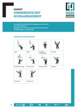 hand-out Communicatie met de kraanmachinist