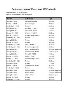 Oefenprogramma Winterstop WDZ