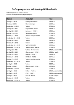 Oefenprogramma Winterstop WDZ