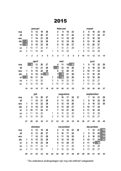 Kalender ma-zo UT 2015