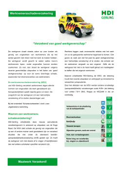 Download brochure Werknemersschadeverzekering - HDI