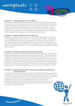 Download hier het document werkplaatsen Conferentie