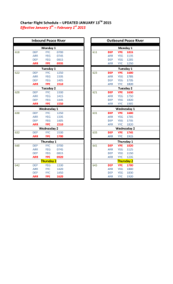 Jan Charter Schedule