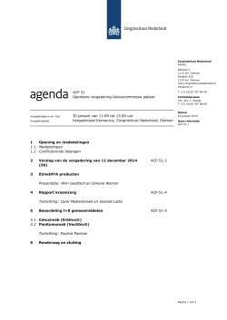 Agenda (pdf, 98 kb) - Zorginstituut Nederland