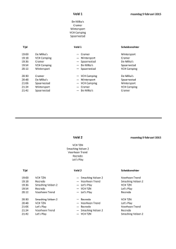 Volleybal programma maandag 09 februari 2015