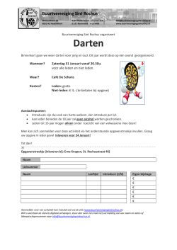 Darten - Buurtvereniging Sint Rochus