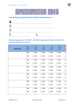 Inschrijvingsformulier