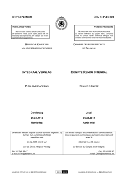 integraal verslag compte rendu int&eacute;gral