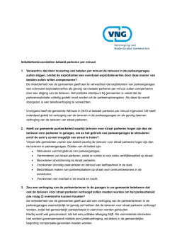 Initiatiefwetsvoorstellen betaald parkeren per minuut 1. Verwacht u