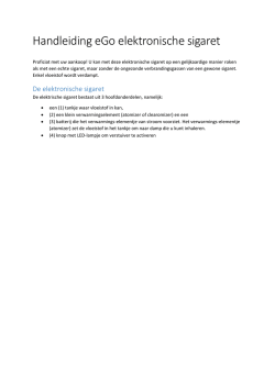 Handleiding eGo elektronische sigaret