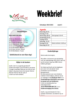 informatiebrief week 5 - Pax Christischool Bodegraven
