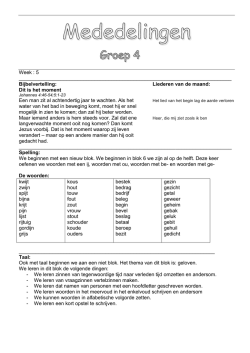 Groep 4 - Johannes Postschool