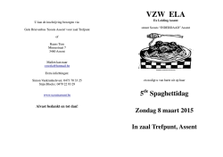 Inschrijving Spaghettidag