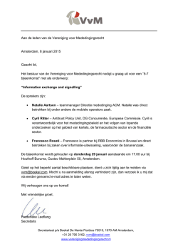 Invitatie - Vereniging voor Mededingingsrecht