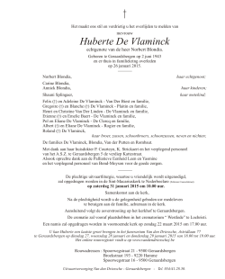 Huberte De Vlaminck - Uitvaartverzorging Van den Driessche