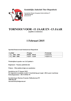 11 en -13 - 1 februari 2015 Diepenbeek