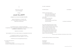 Jozef ALLAERT - STOCKMAN uitvaartzorg