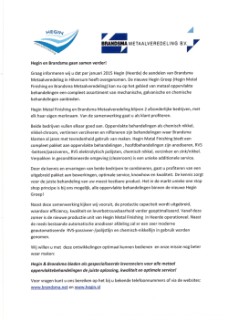 Hegin en Brandsma gaan samen verder!