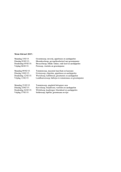 Menu februari 2015 : Maandag 2/02/15