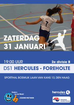 ZATERDAG 31 JANUARI