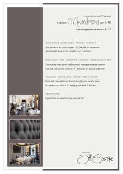 Januari menu - Off