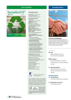 Inhoudstafel - Confederatie Bouw