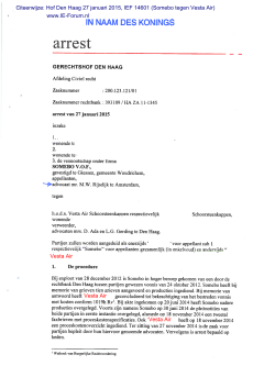 Citeerwijze: Hof Den Haag 27 januari 2015, IEF 14601 (Somebo tegen