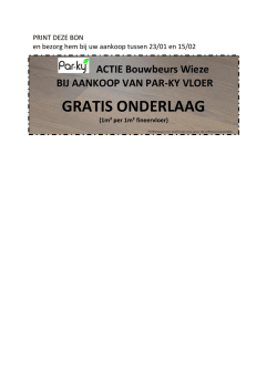 GRATIS ONDERLAAG - Parket de Waegeneer