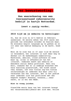 hier Omerta`s visie op 2015