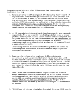 Een analyse van de brief van minister Schippers over haar nieuwe