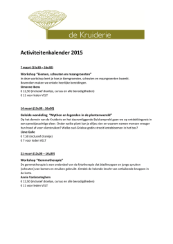 Jaaroverzicht - De Kruiderie