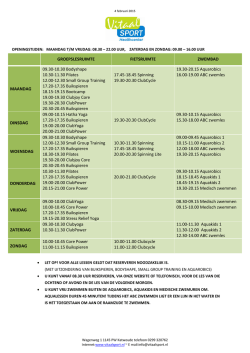 Groepslesrooster