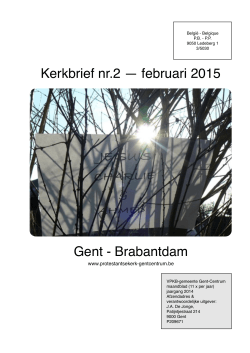 Kerkbrief februari 2015 - Protestantse Kerk