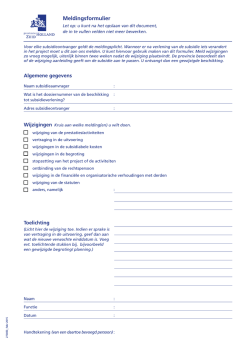 Meldingsformulier  - Provincie Zuid