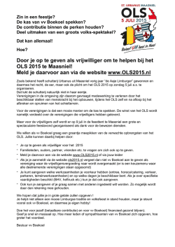 Door je op te geven als vrijwilliger om te helpen bij het