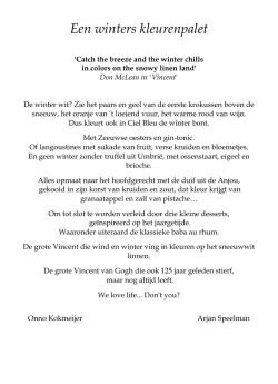 Een winters kleurenpalet