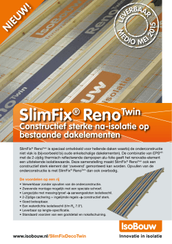 SlimFix® RenoTwin - IsoBouw isolatie