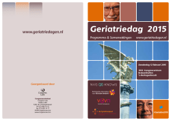 Programmaboek Geriatriedag 2015