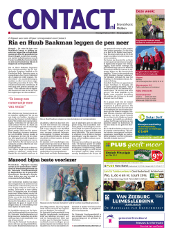 Ria en Huub Baakman leggen de pen neer