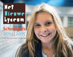 Schoolgids - Het Nieuwe Lyceum