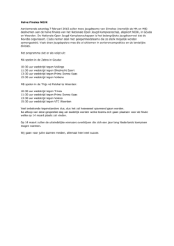 Halve Finales NOJK Aankomende zaterdag 7 februari