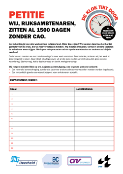 petitie 1500 dagen - VakbondInActie.nl