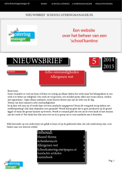 Nieuwsbrief 5 2014 - 2015 - schoolcateringmanager.nl