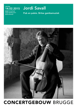 Jordi Savall - Concertgebouw Brugge